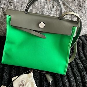 Hermes Green and Black Herbag NWOT